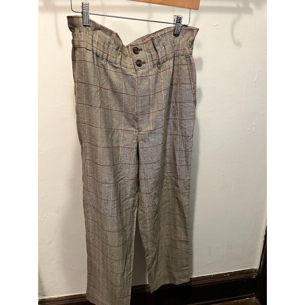 Madewell Ruffle Waistline Trousers, Size 4